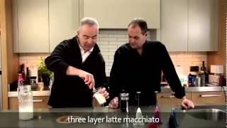 aerolatte  milk frother makes three layer caffè latte macchiato [upl. by Naejeillib]