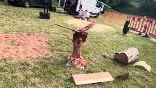 A fabulous range of wooden sculpture at Caerleon festival 2024 [upl. by Llyrad920]