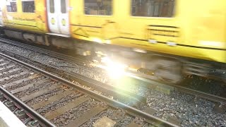 Merseyrail 507 009 making arcs at Birkdale station [upl. by Sitruk927]