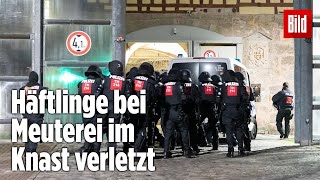 Gefängnismeuterei Polizei stürmt Knast in Thüringen  JVA Untermaßfeld [upl. by Mot]